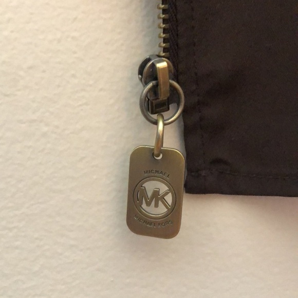 Michael Kors Dark Brown Zip-Up Blouse - Picture 5 of 8